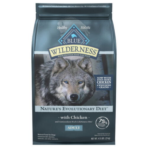 Blue Buffalo Food for Dogs, Natural, with Chicken, Nature's Evolutionary Diet, Adult