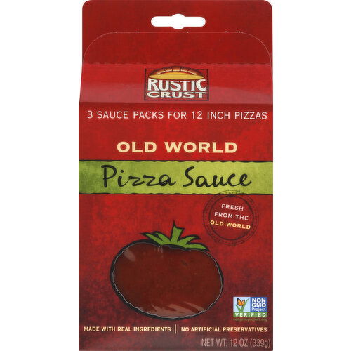 Rustic Crust Pizza Sauce, Old World, 3 Pack