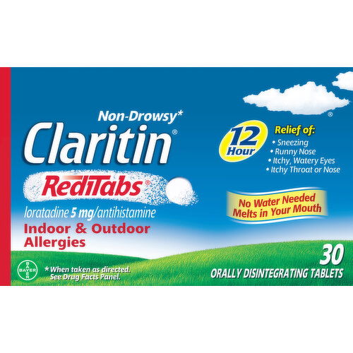 Claritin Indoor & Outdoor Allergies, 5 mg, Non-Drowsy, Tablets