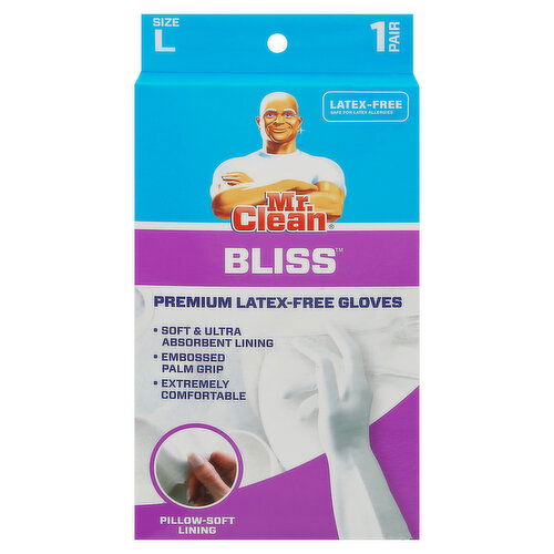 Mr. Clean Gloves, Latex-Free, Premium, Large