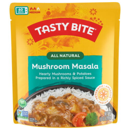 Tasty Bite Mushroom Masala, All Natural, Medium