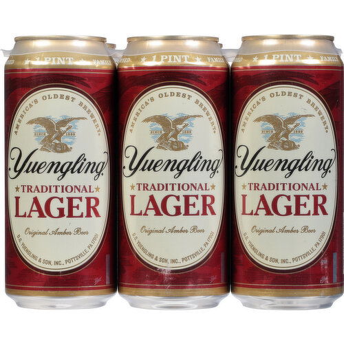 Yuengling Beer, Traditional Lager - 6 Each
