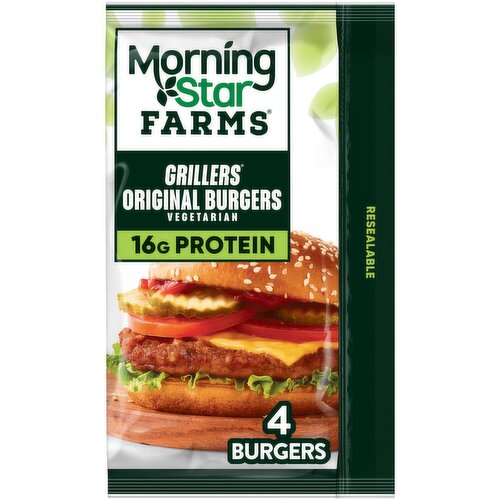 MorningStar Farms Veggie Burgers, Grillers Original - 9 Ounce