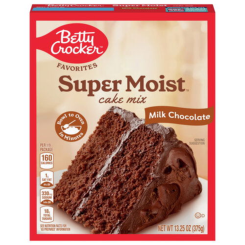 Betty Crocker Cake Mix, Milk Chocolate, Super Moist