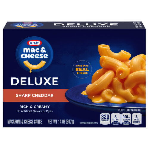 Kraft Deluxe Rich & Creamy Sharp Cheddar Mac & Cheese - 14 Ounce