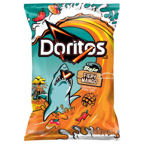 Doritos Tortilla Chips, Fiery Mango - 9 Ounce