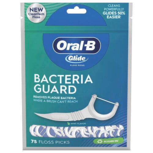 Oral-B Floss Picks, Bacteria Guard, Mint Flavor