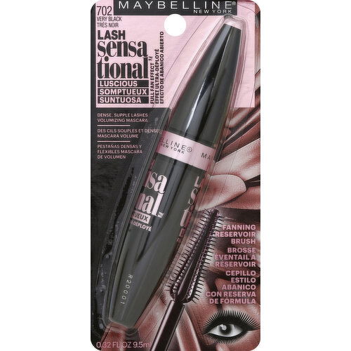 maybelline Mascara, Washable, Very Black 702