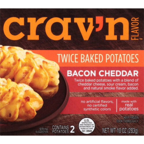 Crav'n Flavor Twice Baked Potatoes, Bacon Cheddar