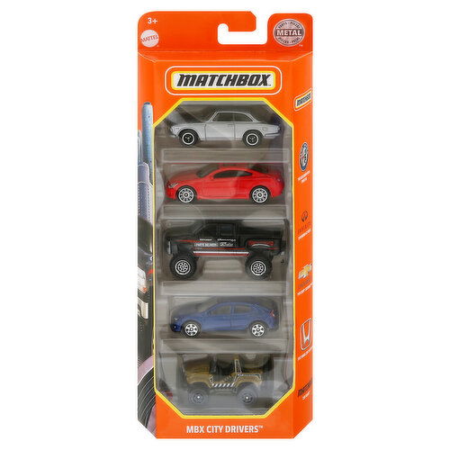 Matchbox Toy Cars MBX City Drivers 3 Super 1 Foods