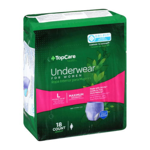 Topcare Maximum Absorbency L Underwear For Women ( 18 count )