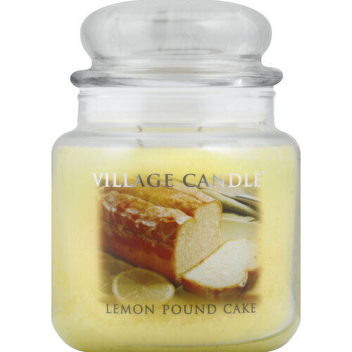 Village Candle Candle, Premium Jar, Lemon Pound Cake