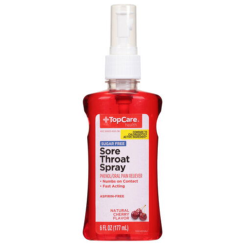 TopCare Sore Throat Spray, Sugar Free, Natural Cherry Flavor