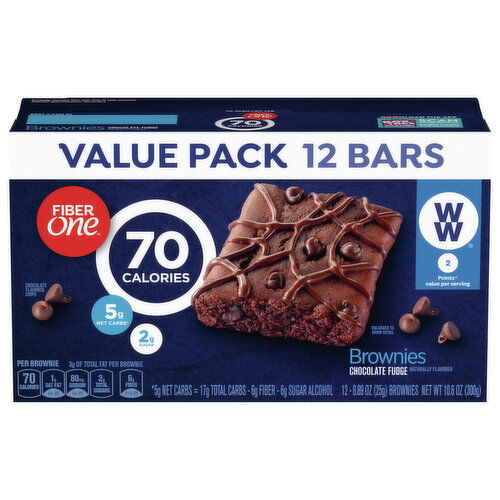 Fiber One Brownies, Chocolate Fudge, Value Pack