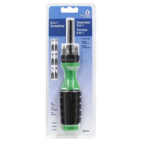 Helping Hand Screw Driver, 6-in-1