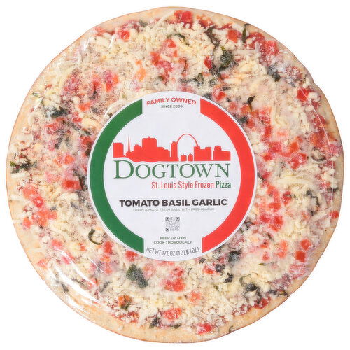 Dogtown Frozen Pizza, Tomato Basil Garlic, St. Louis Style