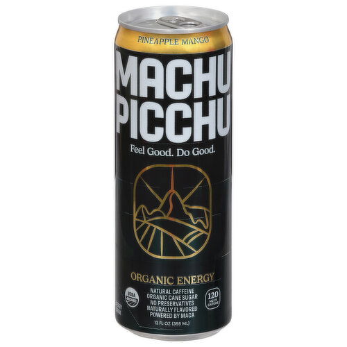 Machu Picchu Energy Energy Drink, Organic, Pineapple Mango