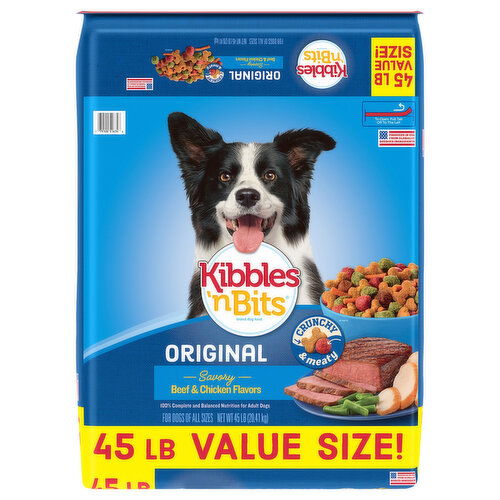 Kibbles 'n Bits Dog Food, Original, Savory, Beef & Chicken Flavors, Value Size