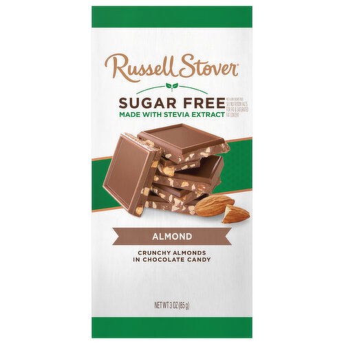 Russell Stover Chocolate Candy, Sugar Free, Almond