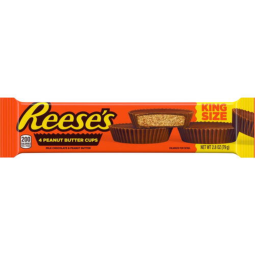 Reese's Peanut Butter Cups, Milk Chocolate & Peanut Butter, King Size