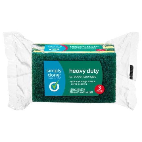 Simply Done Scrubber Sponges, Heavy Duty