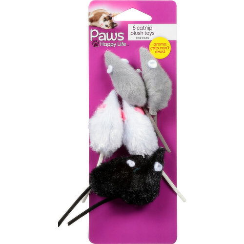 Paws Happy Life Plush Toys, For Cats, Catnip