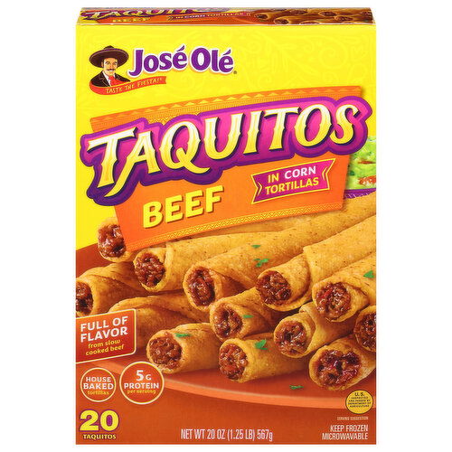 Jose Ole Beef Taquitos - 20 Each