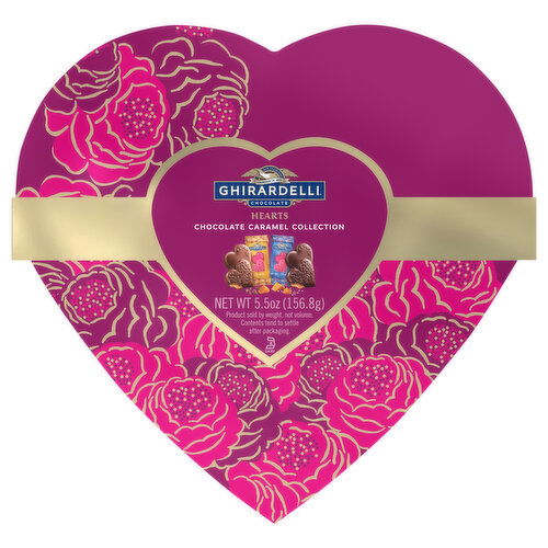 Ghirardelli Chocolate, Hearts, Caramel Collection