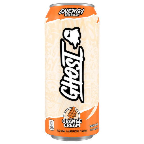 Ghost Zero Sugar Orange Cream Energy Drink - 16 Fluid Ounce