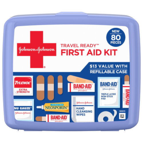 Johnson & Johnson First Aid Kit, Travel Ready