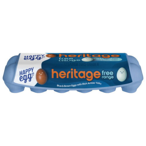Happy Egg Co. Heritage Large Eggs - 12 Each