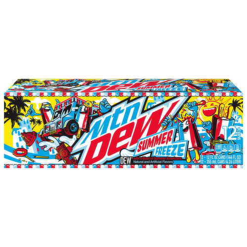 Mountain Dew Summer Freeze Soda - 12 Each