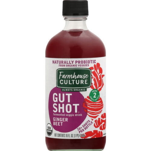 Farmhouse Culture Gut Shot, Ginger Beet