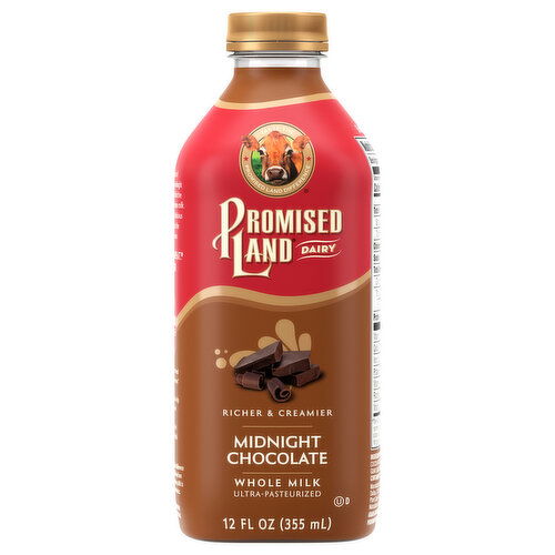 Promised Land Dairy Whole Milk, Midnight Chocolate