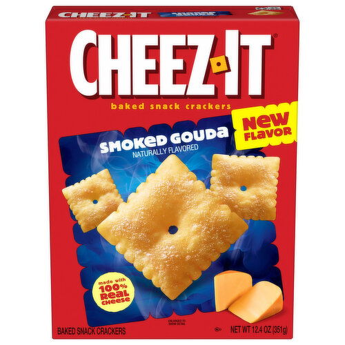 Cheez-It Snack Crackers, Baked, Smoked Gouda