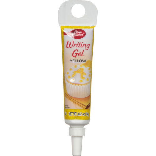 Betty Crocker Writing Gel, Yellow - 0.67 Ounce