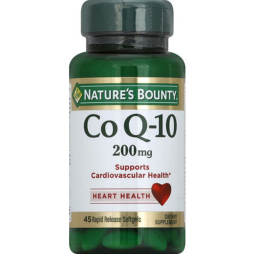 Nature's Bounty Co Q-10, 200 mg, Rapid Release Softgels