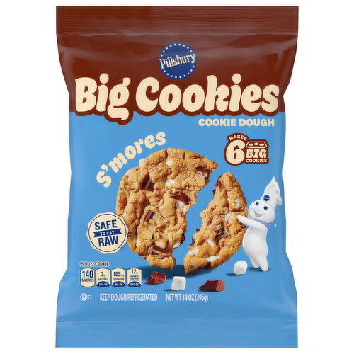 Pillsbury Big Cookies S'mores Cookie Dough - 14 Ounce