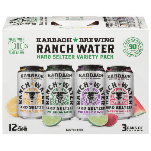 Karbach Hard Seltzer, Ranch Water, Variety Pack