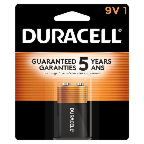 Duracell Battery, Alkaline, 9V, 1 Pack