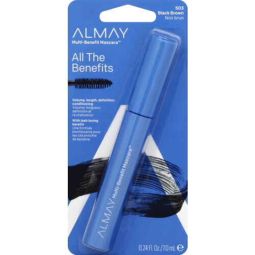 Almay Mascara, Multi-Benefit, Black Brown 503 - 0.24 Ounce
