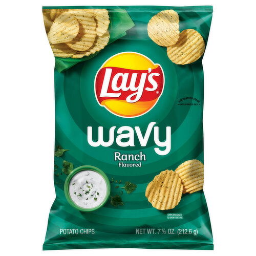 Lay's Potato Chips, Ranch Flavored, Wavy