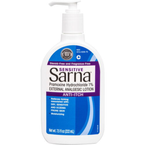 Sarna Analgesic Lotion, External, Anti-Itch, Sensitive