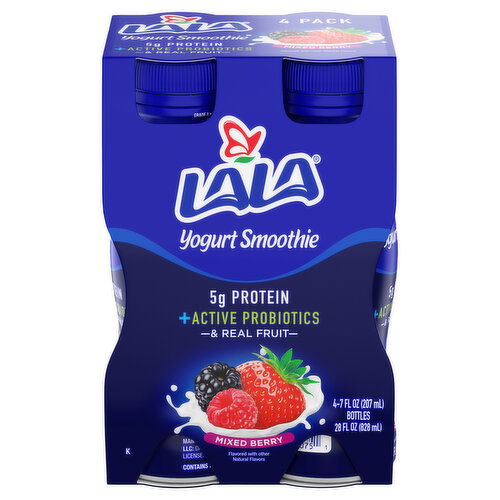 Lala Yogurt Smoothie, Mixed Berry, 4 Pack