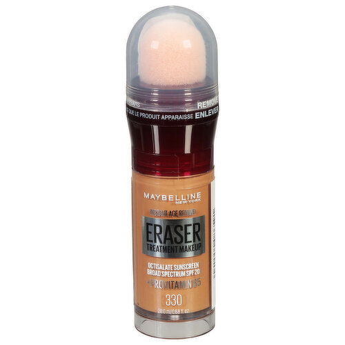 Maybelline Eraser Treatment Makeup, 330, Broad Spectrum SPF 20 - 0.68 Fluid Ounce