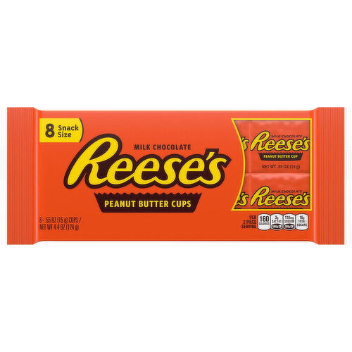 Reese's Peanut Butter Cups, Milk Chocolate, Snack Size