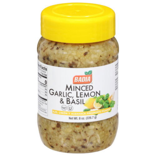 Badia Garlic, Lemon & Basil, Minced