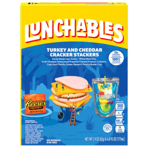 Lunchables Cracker Stackers, Turkey and Cheddar, Fun Pack