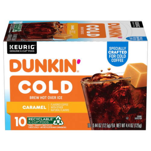 Dunkin' Coffee, Caramel, Cold, K-Cup Pods