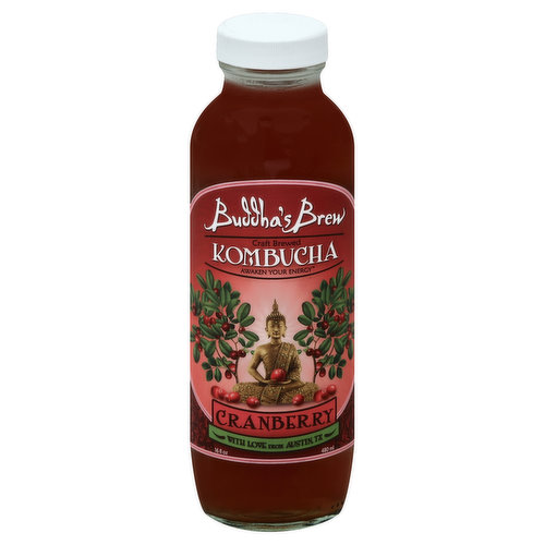 Buddhas Brew Kombucha, Cranberry